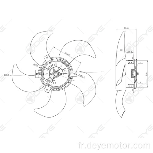 Ventilateur de radiateur de refroidissement PC pour fiat palio